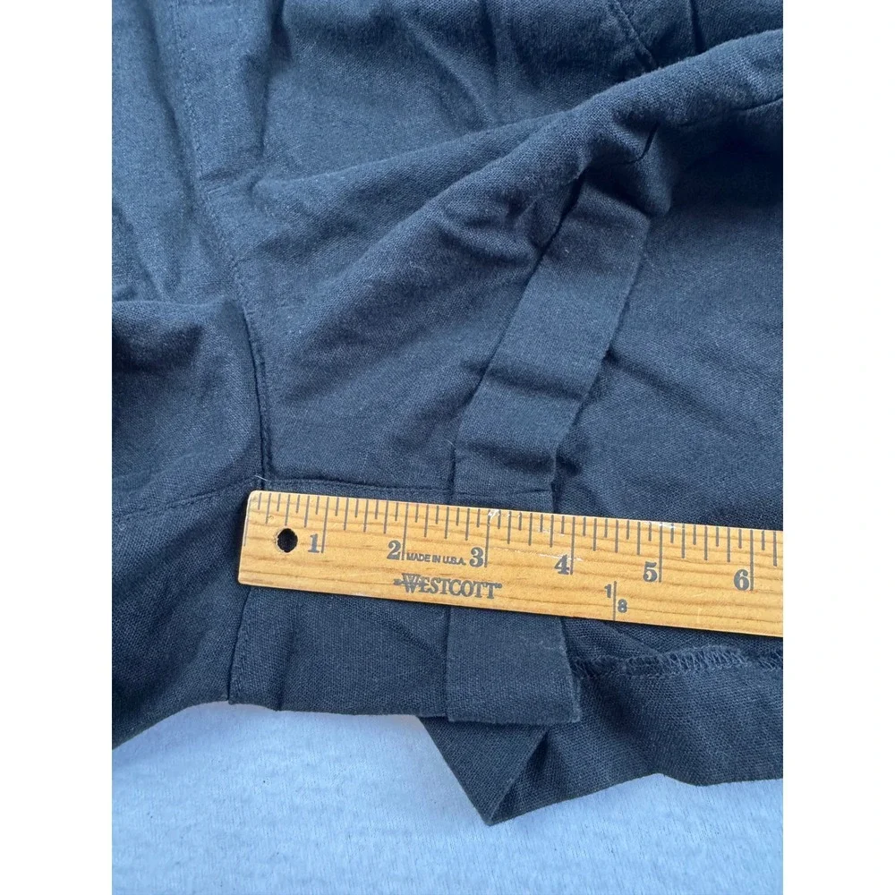 Coastal Old Navy‎ Womens XXL Shorts Black Linen Blend High Rise Elastic Waist